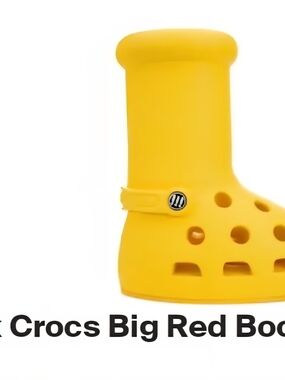 MSCHF X CROCS  BIG RED BOOTS (Yellow Classic Clog Boots)